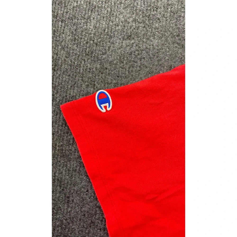 Champion Mens Red Graphic T-Shirt XL Short Sleeve Arch Logo Crewneck Sportswear - Picture 10 of 10